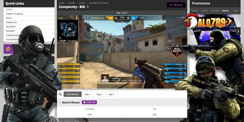 Bảng kèo cược CS:GO ALO789